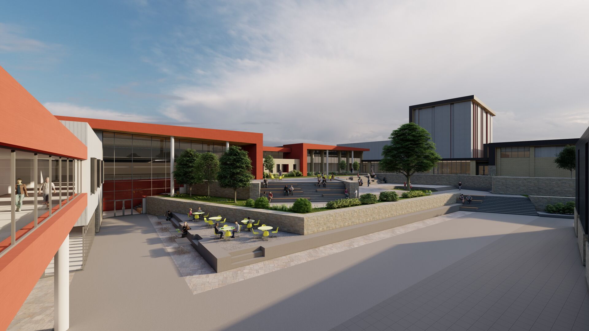 Waco High courtyard 2